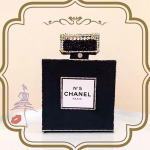 Sophisticated Perfum Bottle w/ Crystals - Brand New